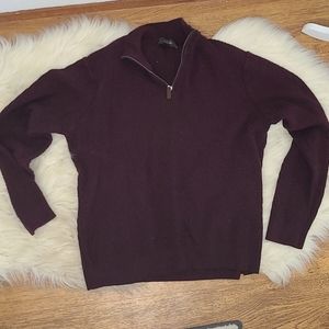 Tasso Elba plum purple knit pullover sweater med
